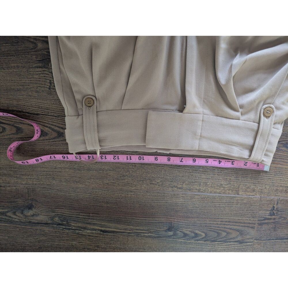Staud Ruth Pant 8 Camel Tan High Waist Wide Leg Pleated Soft Tailoring Trousers - Picture 7 of 8